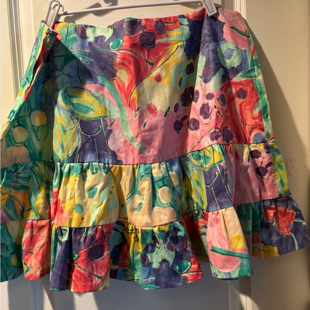 Homemade Skirt with Ruffles a One of a kind no Other like it size XL 38”W  19”L